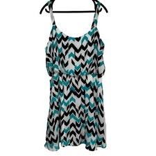 Womens Sun Dress Chevron Pattern Size XL