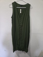 NWT Madewell Heather Button Front Sleeveless Dress Size MEDIUM