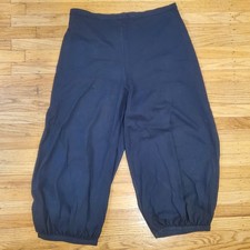 Bryn Walker Oliver Cropped Wide Leg Black Pants Women XL Pull On 100 Cotton