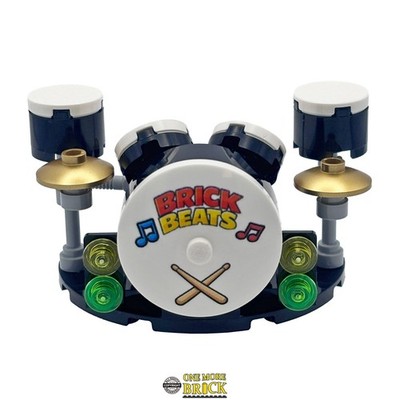 Schlagzeug | Band Stage Drum Kit & Mikrofon | Bausatz aus echtem LEGO