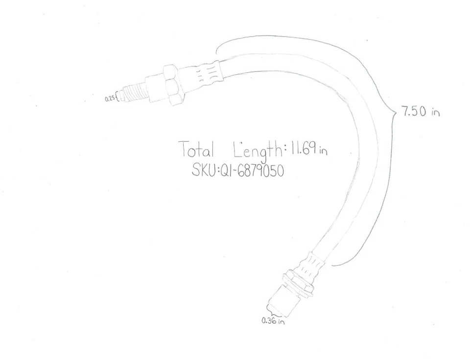 Manguera hidráulica de freno Qualitee para 83-86 Toyota Tercel izquierda/derecha delantera Foto 2 de 4