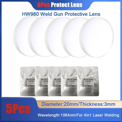 5Pcs D20X3 Laser Protective Lens For Reci HW980 Laser Welding Cleaning Accessory