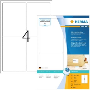 Herma Inkjet-Etiketten, 96 X 139,7 Mm, Weiß 1 Bis 20 Stk Spare Bis 22%-image