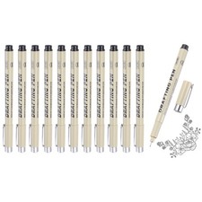 12Pcs 0.2mm Fineliner Ink Pens