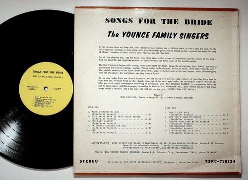 The Younce Family Singers Songs for the Bride Vinyl Record Stereo TSRC-718124 - Picture 2 of 2
