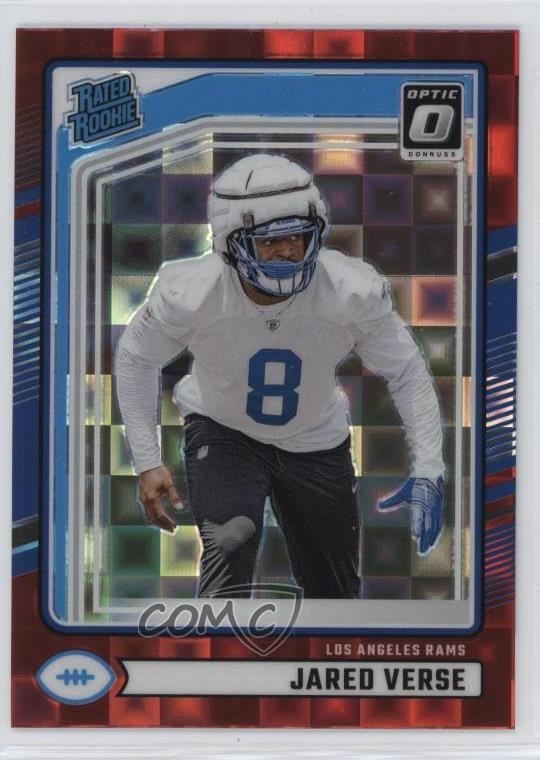 2024 Donruss Rated Optic Preview Red Pandora Prizm Jared Verse Rookie RC 1bu3