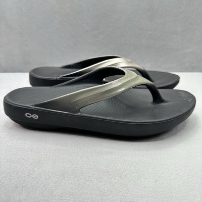 OOFOS OOlala Luxe Womens Size 10 Sandals Latte Recovery Lightweight Sport Slides