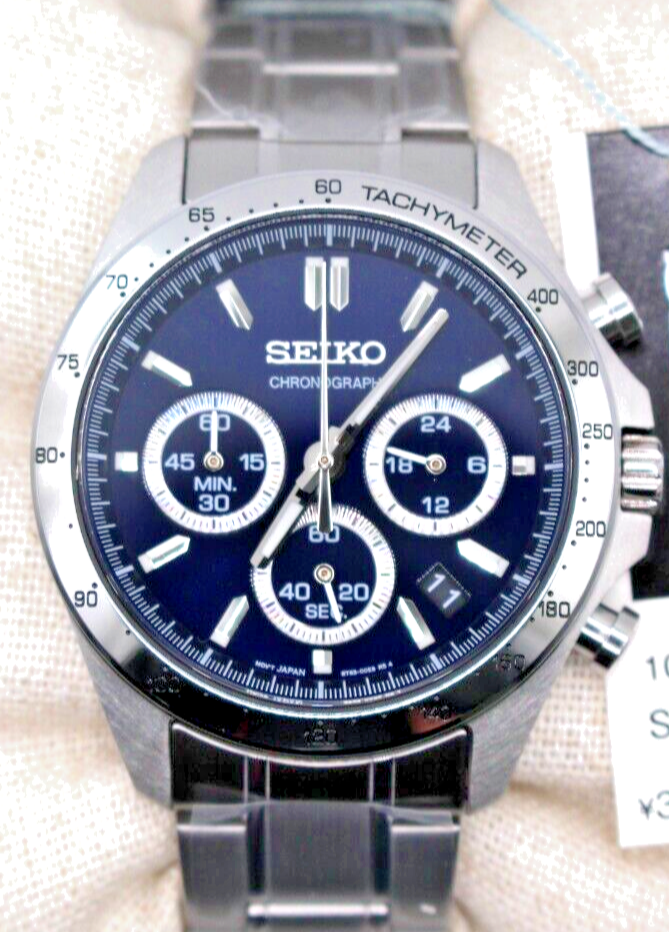 SEIKO SELECTION SBTR011 Watch Men's Chronograph Blue Stainless