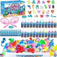 Magic Water Elf Toy Kit, Aqua Fairy Gel with 24 Molds, DIY Art Crafts for Kids