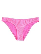Jessica Simpson Women's Glitter Hipster Swim Bottom Swimsuit L, Pop Pink 