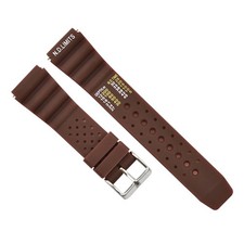22MM ND LIMITS WATCH STRAP EXTREMA SPORT PR RUBBER DIVER FOR CITIZEN SEIKO BROWN