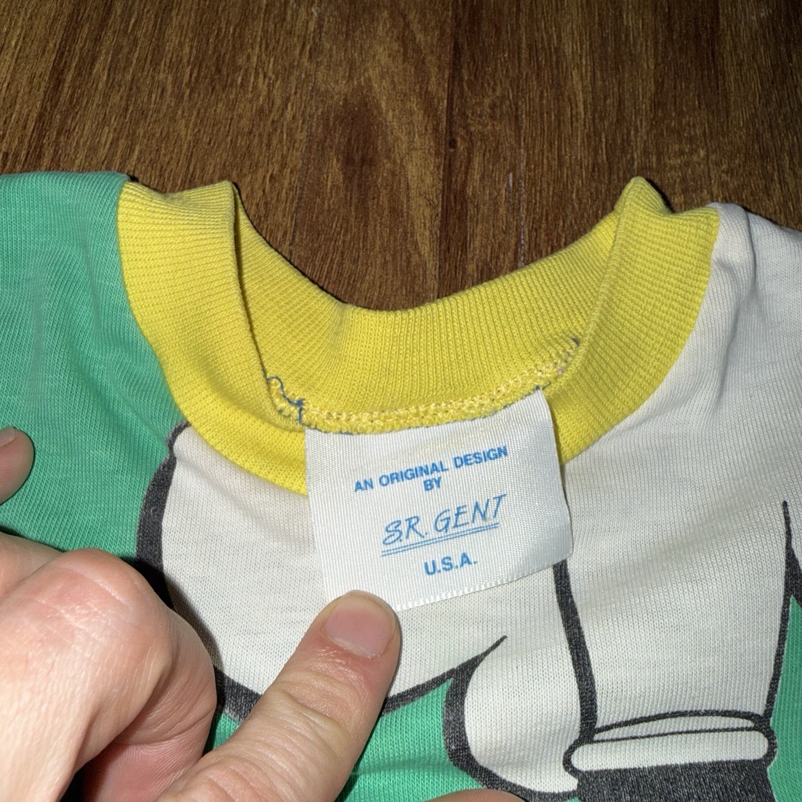 Very Rare Vintage 90s Thomas The Train Mega Print Shirt Size 7 USA 14.5x18.5 image 4
