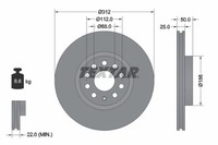 2X Textar 92120505 Bremsscheibe FüR Cupra