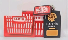 Open Box New H-E-B Brand Shop Key Chain Cafe Olé By HEB Coffee Keychain