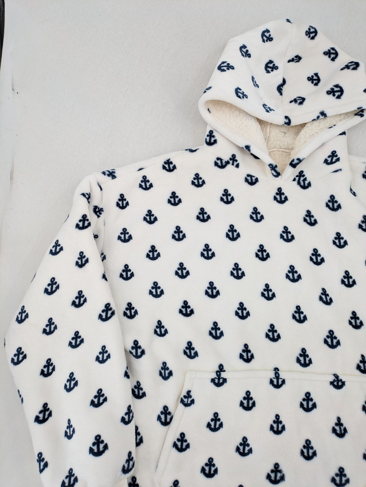 Antonio Damen Kuschelpullover Oversize Decken Hoodie Anker Maritim image 2