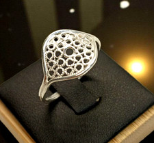 100% Handgefertigter Ring-Echtsilberschmuck-Abstraktem Augensymbol Design-Damen