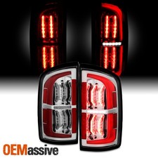 For 2007-2008 Dodge Ram 1500 07-09 2500 3500 Led Chrome Clear Tail Lights Pair