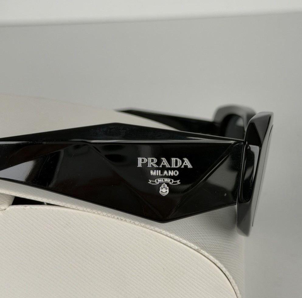 Prada PR 17WS Symbole Rectangular Sunglasses in B… - image 4