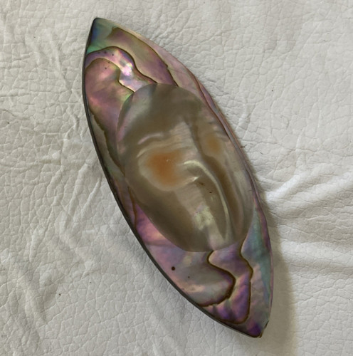 Marquise Shell Brooch Marquise Shape Shell Brooch on sterling silver.