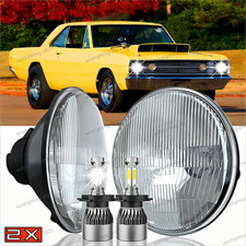 Dot Pair 7 Inch Round Led Headlights Halo Drl For Dodge Dart 64-1976 D100 Dot Pair 7 Inch Round Led Headlights Halo Drl For Dodge Dart 64-1976 D100