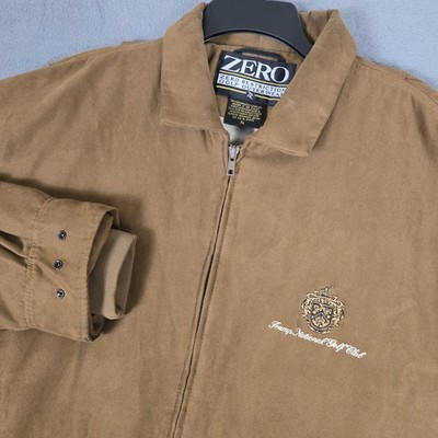 Zero Restriction Jacket Mens XL Trump International Golf Club Full Zip Brown VTG