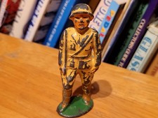 NICE 1930s BARCLAY B45 LEAD DIME STORE  CHINESE or MONGOLIAN SOLDIER OFFICER
