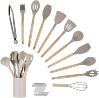 KüChenhelfer Set - 12-Teiliges Silikon KüChenutensilien Set Mit Besteckbox - H