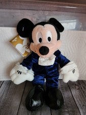 1960s Mickey Mouse bean bag 8" blue velvet Plush NWT