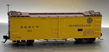 Blackstone Models, HOn3, D&RGW 30 ft. Refrigerator #50 Moffat Tunnel Herald New 
