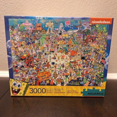NEW Spongebob Squarepants Aquarius 3000 Piece Giant Jigsaw Puzzle 32'' X 45''