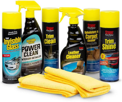 99056 Interior Detailing 8-Piece Kit Includes Carpet and Upholstery Cleaner, Lea