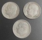 Lot of 3 Roosevelt Dimes - 90% Silver