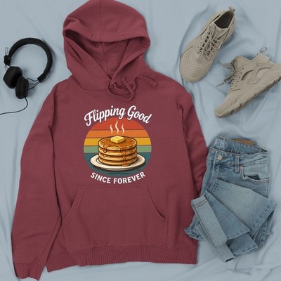 Hoodie Flipping Good Since Forever Pfannkuchen lustig Frühstück Liebhaber Feinschmecker Geschenk