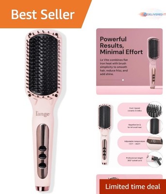 Hair Straightening Brush Ceramic Heat for Effortless Style Smoother Hair