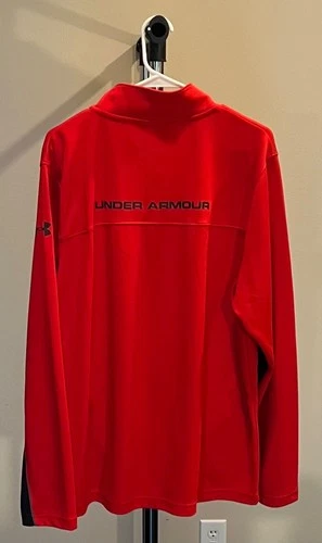 Under Armour Red and Black Quarter-Zip Pullover Xtra Large image 2