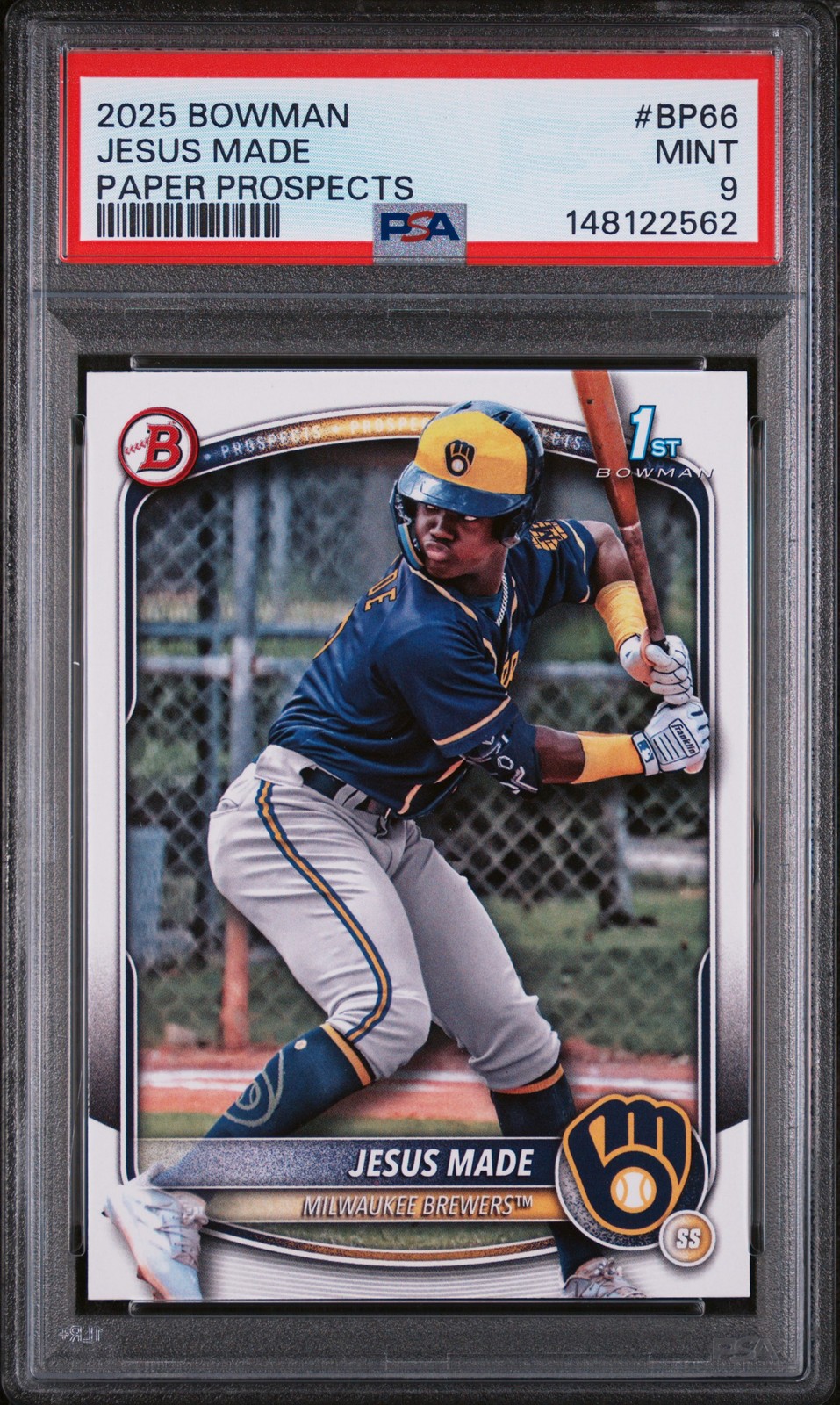 2025 BOWMAN PAPER PROSPECTS #BP66 JESUS MADE PSA 9
