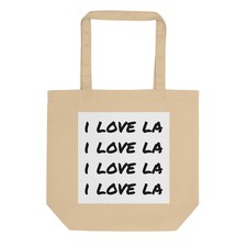 I LOVE LA Los Angeles Eco Organic Cotton Tote Bag