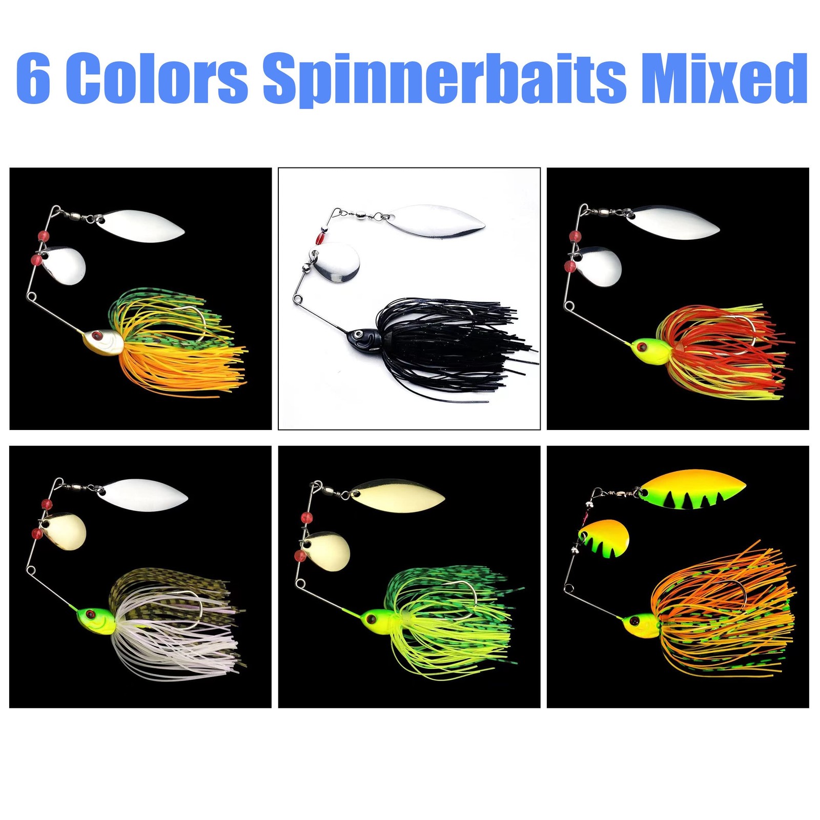 Spinnerbait Bass Fishing Lures Kit Spinner Baits Buzzbait Swimbait Hard Metal... - Image 2