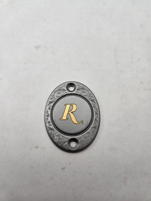 Used Remington Stock Grip Cap Metal Rifle Shotgun Silver Pommel