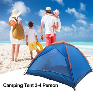 Outdoor Camping Tent For 3-4 Persons Family Hiking Tent With Easy