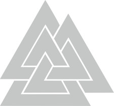 Sticker Wotan Knot Valknut Silver