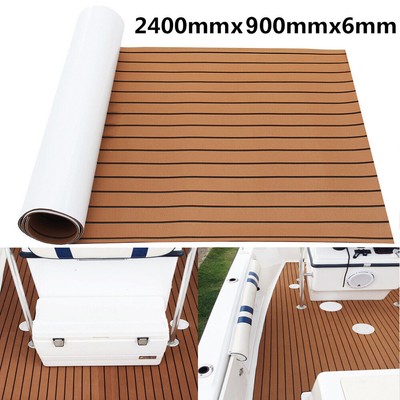 EVA Teak Schaum Boot Bodenbelag Selbstklebend Matte Deck Teppich 240x90x0,6cm