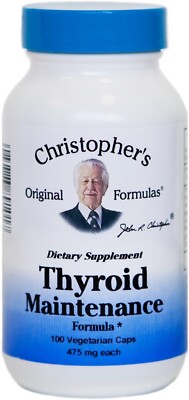 Dr. Christopher Original Formulas Thyroid Maintenance Formula Capsules, 100 Ct