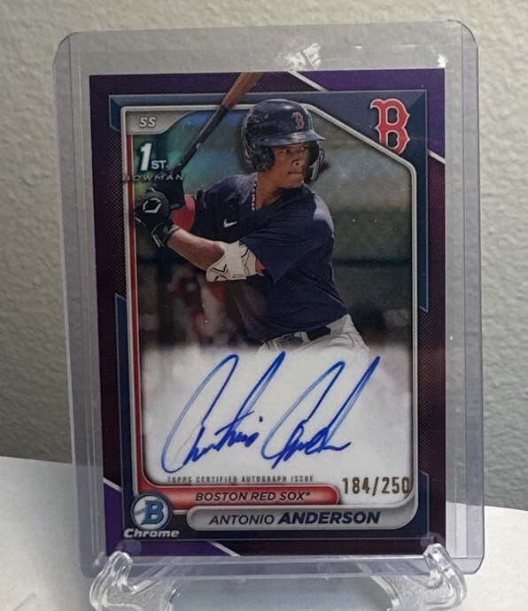 2024 Bowman Chrome Antonio Anderson Auto On Card 1st Purple Refractor /250!!