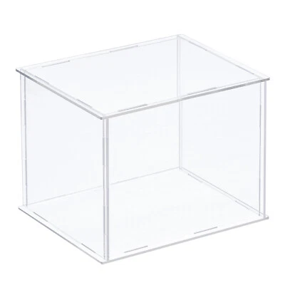 UXCELL Acrylic Display Case Plastic Box Cube Storage Box Transparent 26x21x20.5cm