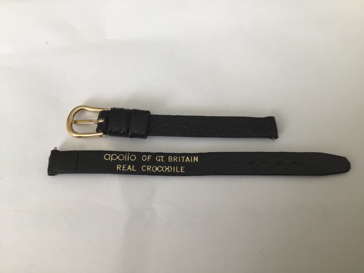 Lot De 7 Bracelets Montre Femme En Cuir Crocodile Véritable - Largeurs 8/10/12mm, Neufs
