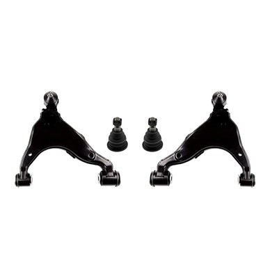 Detroit Axle 8-Piece Front Suspension Kit For GX470, 4Runner, FJ Cruiser: Upper/Lower Control Arms, Tie Rods, Ball Joints