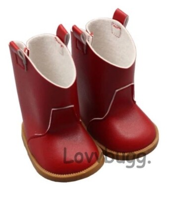 Red Cowboy Boots for 18'' Doll Shoes Work Dingo American Girl FREE SHIP ADD-ONS!