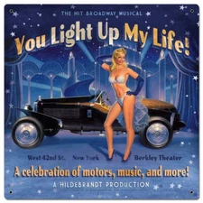 YOU LIGHT UP MY LIFE BEAUTIES 12" SQ HEAVY DUTY USA MADE METAL HOME DECOR SIGN