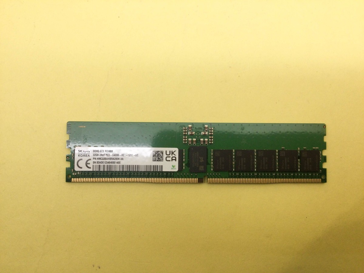 SK HYNIX 32GB (1X32GB) 2RX8 PC5-6400B DDR5 RDIMM SERVER MEMORY